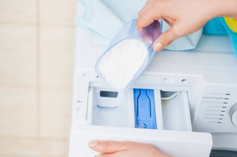 add detergent in washing machine