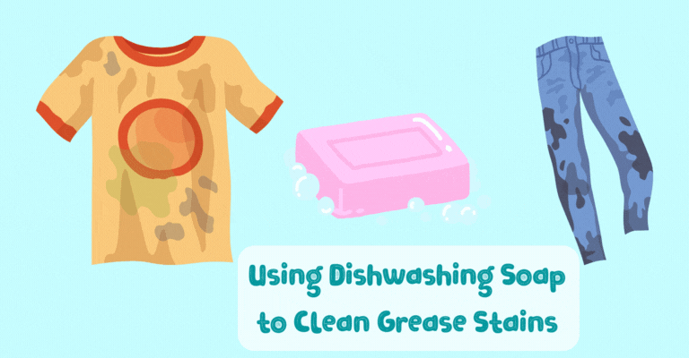 Using Dishwashing Soap to Clean Grease Stains